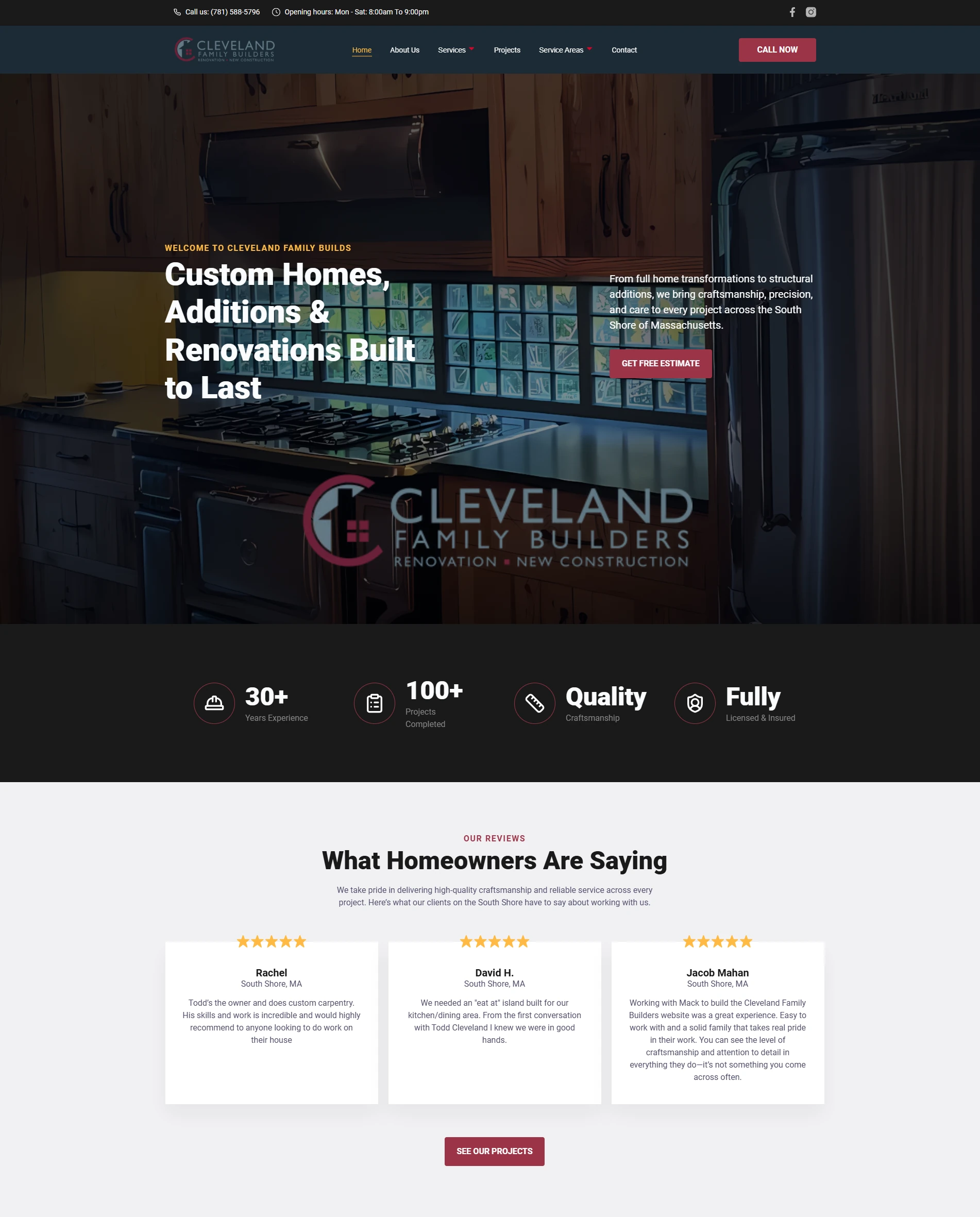 Cleveland Family Builders completed home construction project