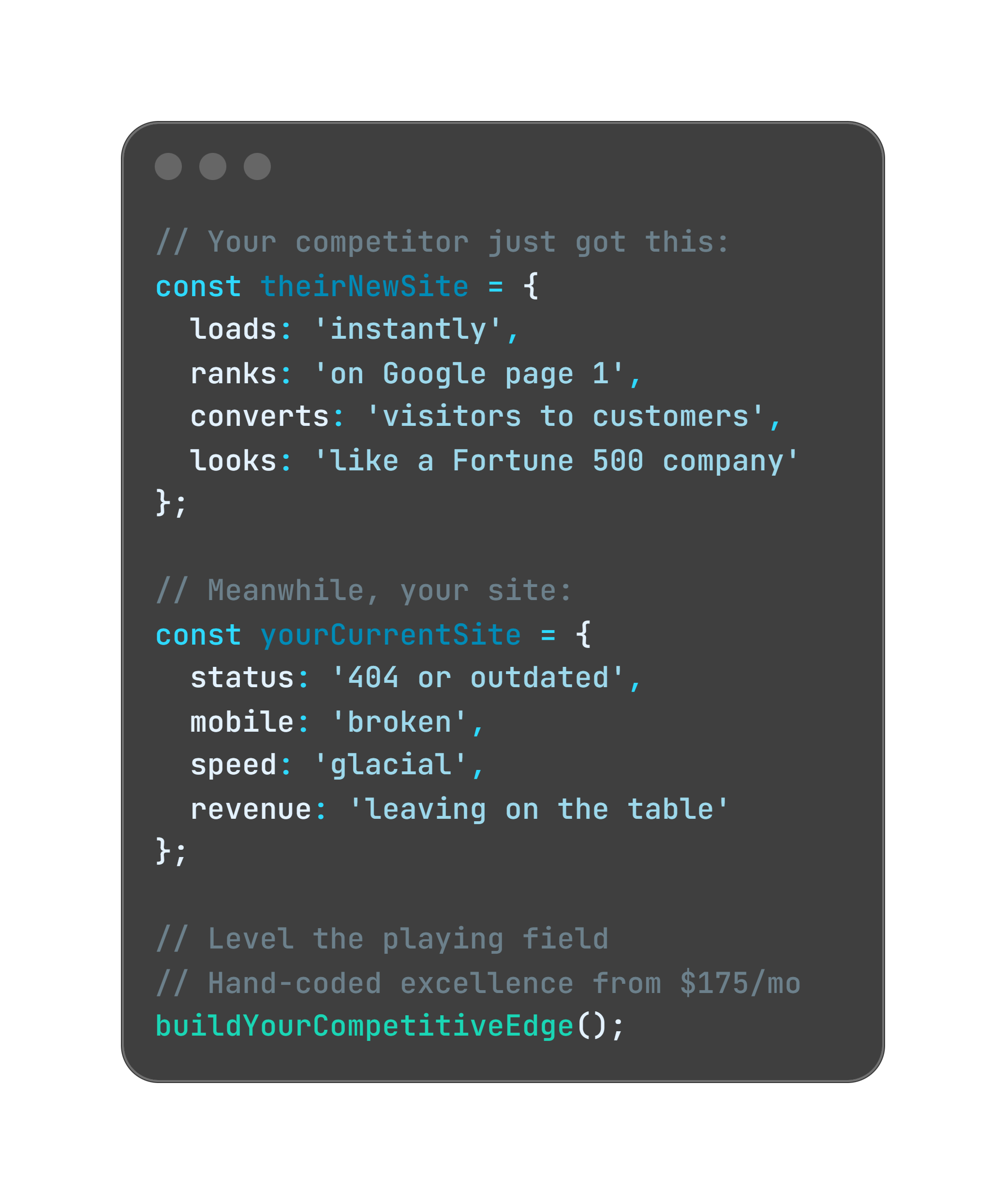 a snippet of our code